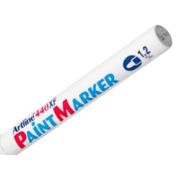 Rotulador artline marcador permanente ek-440 xf blanco punta redonda 1.2 mm metal caucho y plastico