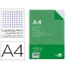 Recambio liderpapel a4 100 hojas 60g/m2 cuadro 4mm con margen sin taladros