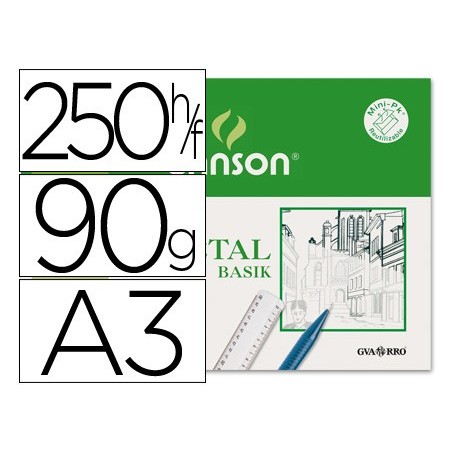 Papel vegetal guarro din a3 90-95 gr hoja
