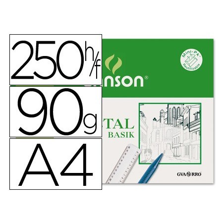 Papel vegetal guarro din a4 90-95 gr hoja