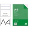 Recambio liderpapel a4 100 hojas 60g/m2 horizontal con margen 4 taladros