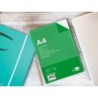 Recambio liderpapel a4 100 hojas 60g/m2 horizontal con margen 4 taladros