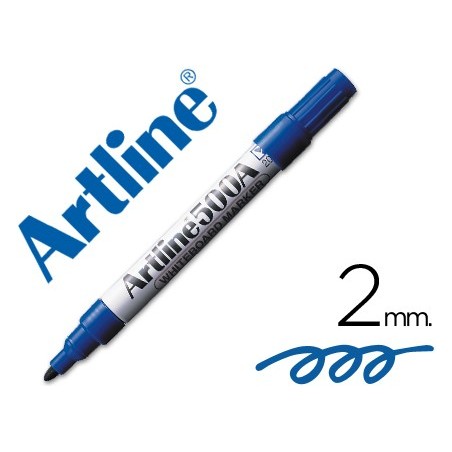 Rotulador artline pizarra ek-500 azul punta redonda 2 mm recargable