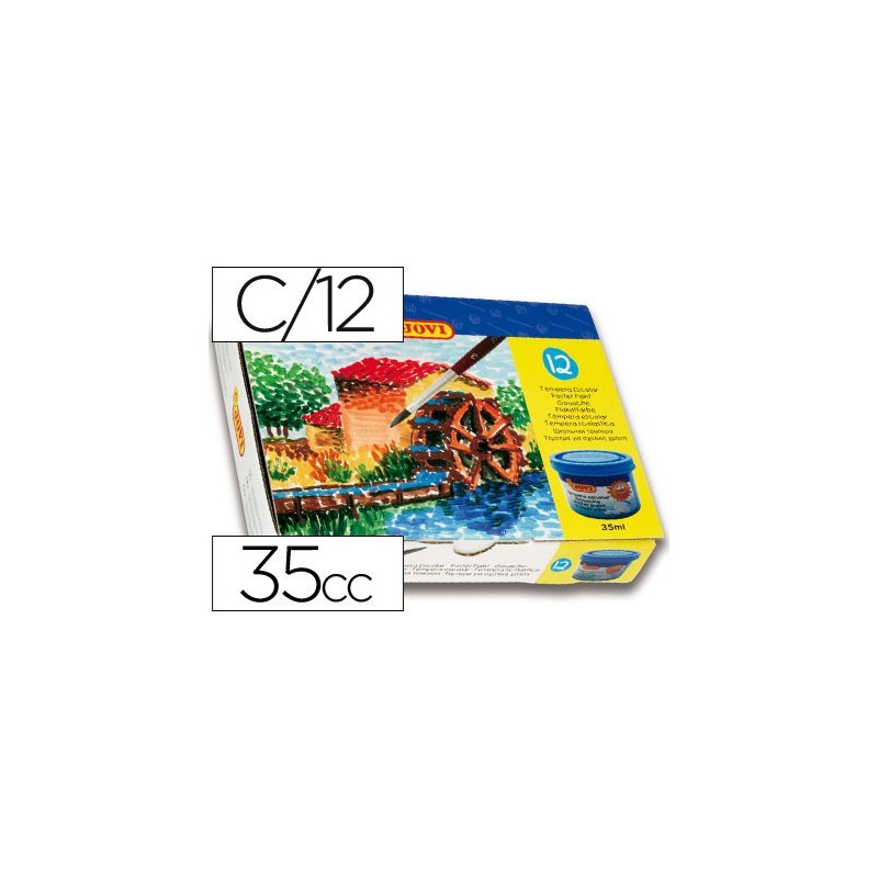 Tempera jovi 35 ml caja de 12 colores surtidos