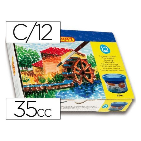 Tempera jovi 35 ml caja de 12 colores surtidos
