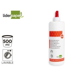 Pegamento cola blanca lavable liderpapel bote de 500 ml