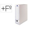 Caja archivo definitivo liderpapel folio prolongado carton reciclado 340g/m2 lomo 116 mm blanco 388x116x275 mm