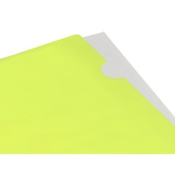Carpeta liderpapel dossier uñero polipropileno din a4 amarillo fluor opaco 20 hojas