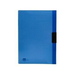 Carpeta liderpapel dossier pinza lateral polipropileno din a4 azul translucido 60 hojas pinza deslizante