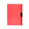Carpeta liderpapel dossier pinza lateral polipropileno din a4 rojo translucido 30 hojas pinza deslizante