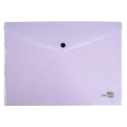 Carpeta liderpapel dossier broche polipropileno din a4 lavanda opaco 50 hojas