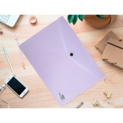 Carpeta liderpapel dossier broche polipropileno din a4 lavanda opaco 50 hojas