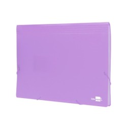Carpeta liderpapel clasificador fuelle polipropileno din a4 lavanda opaco 13 departamentos