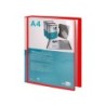 Carpeta liderpapel personaliza 100 fundas polipropilenodin a4 rojo translucido con cajetin
