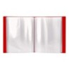 Carpeta liderpapel personaliza 100 fundas polipropilenodin a4 rojo translucido con cajetin