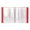 Carpeta liderpapel personaliza 20 fundas canguro polipropileno din a4 rojo translucido portada y lomo