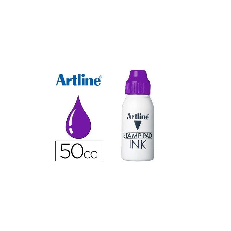 Tinta tampon artline violeta bote 50 cc