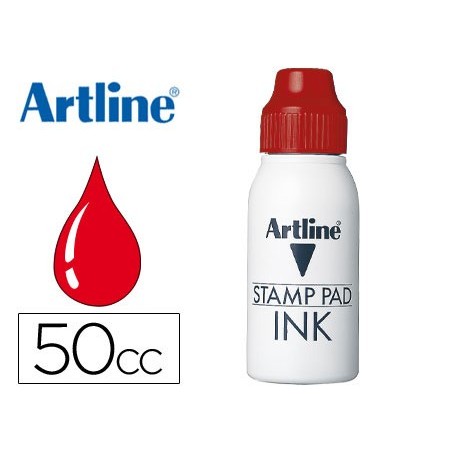Tinta tampon artline roja bote 50 cc