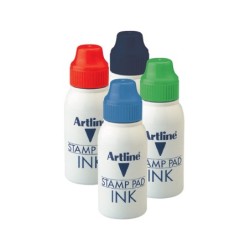 Tinta tampon artline azul bote 50 cc