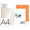 Carpeta liderpapel escaparate 20 fundas polipropileno din a4 naranja fluor opaco