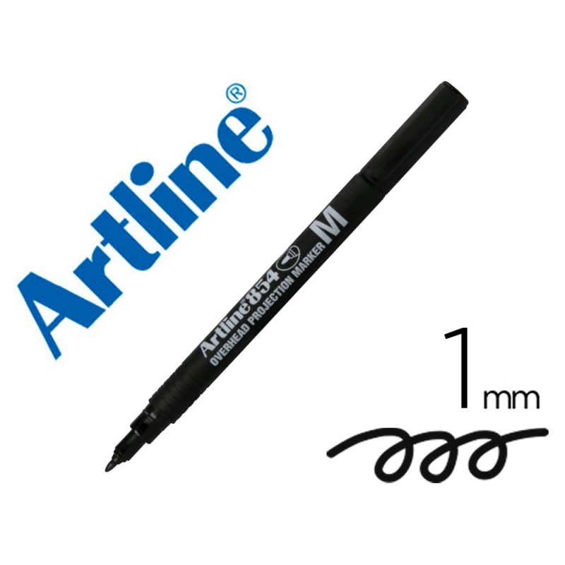 Rotulador artline retroproyeccion punta fibra permanente ek-854 negro -punta redonda 1 mm Rotulador artline retroproyeccion punta fibra permanente ek-854 negro -punta redonda 1 mm