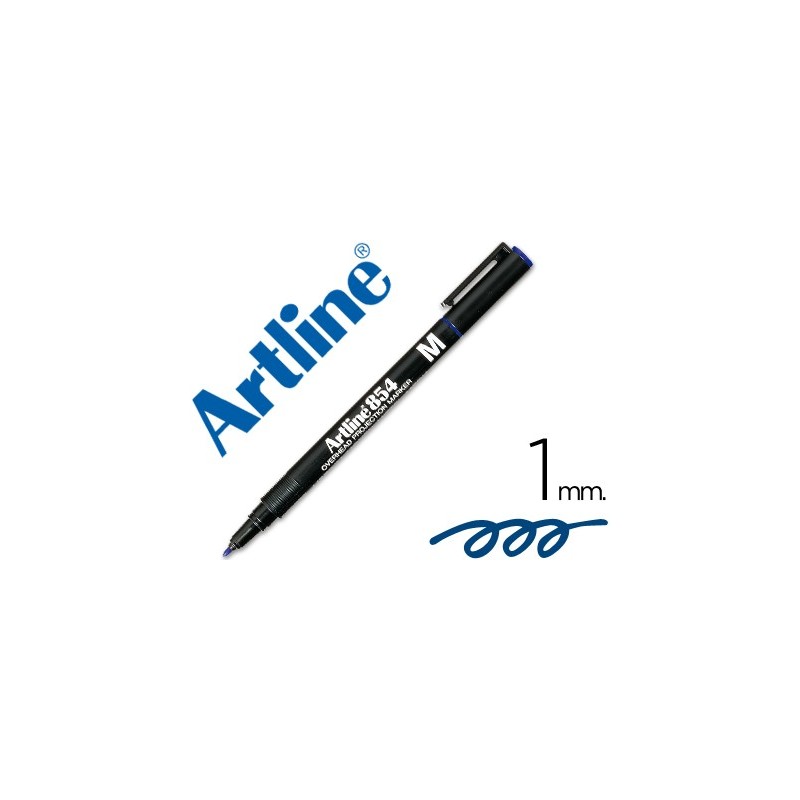 Rotulador artline retroproyeccion punta fibra permanente ek-854 azul -punta redonda 1 mm Rotulador artline retroproyeccion punta fibra permanente ek-854 azul -punta redonda 1 mm