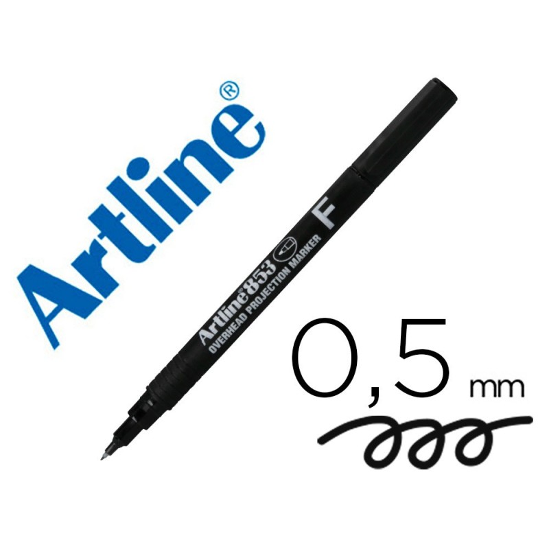 Rotulador artline retroproyeccion punta fibra permanente ek-853 negro -punta redonda 0.5 mm Rotulador artline retroproyeccion punta fibra permanente ek-853 negro -punta redonda 0.5 mm
