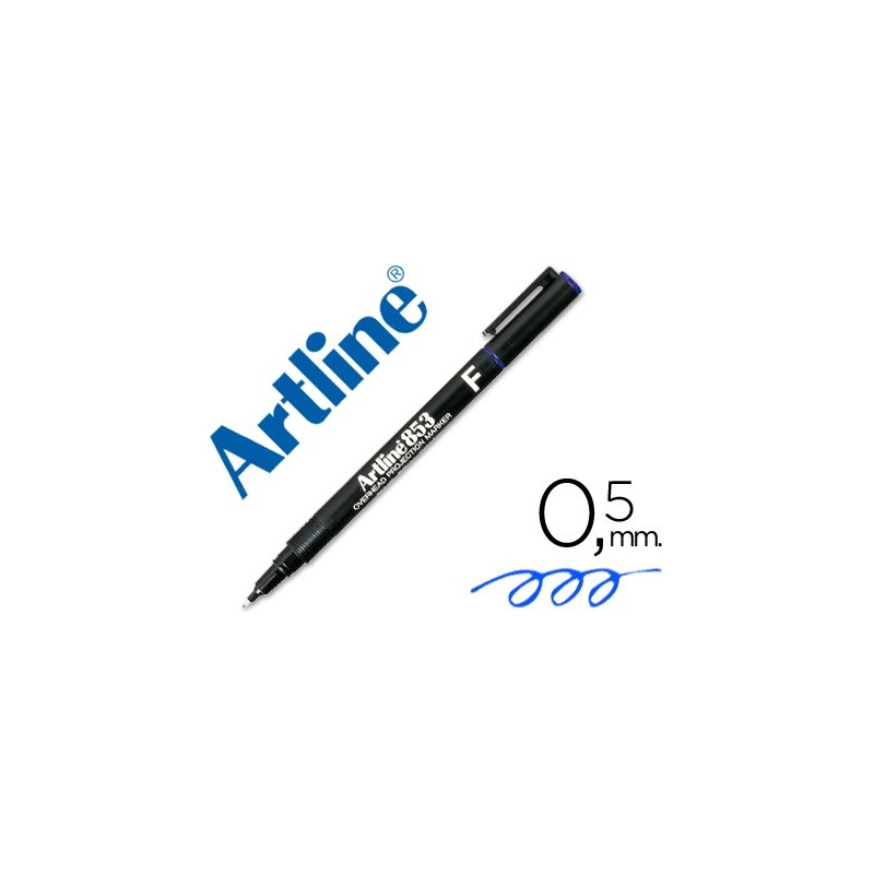 Rotulador artline retroproyeccion punta fibra permanente ek-853 azul -punta redonda 0.5 mm Rotulador artline retroproyeccion punta fibra permanente ek-853 azul -punta redonda 0.5 mm