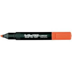 Rotulador artline fluorescente ek-660 rojo punta biselada