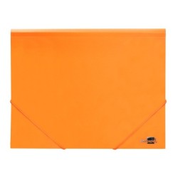Carpeta liderpapel gomas solapas polipropileno din a4 naranja fluor opaco