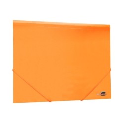 Carpeta liderpapel gomas solapas polipropileno din a4 naranja fluor opaco