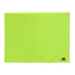 Carpeta liderpapel gomas solapas polipropileno din a4 amarillo fluor opaco
