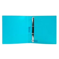 Carpeta liderpapel 4 anillas 25 mm mixtas polipropileno din a4 celeste opaco