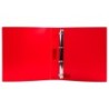 Carpeta liderpapel 4 anillas 25 mm mixtas polipropileno din a4 rojo translucido