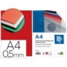Tapa encuadernacion liderpapel polipropileno a4 0.5 mm rojo translucido paquete de 100 unidades