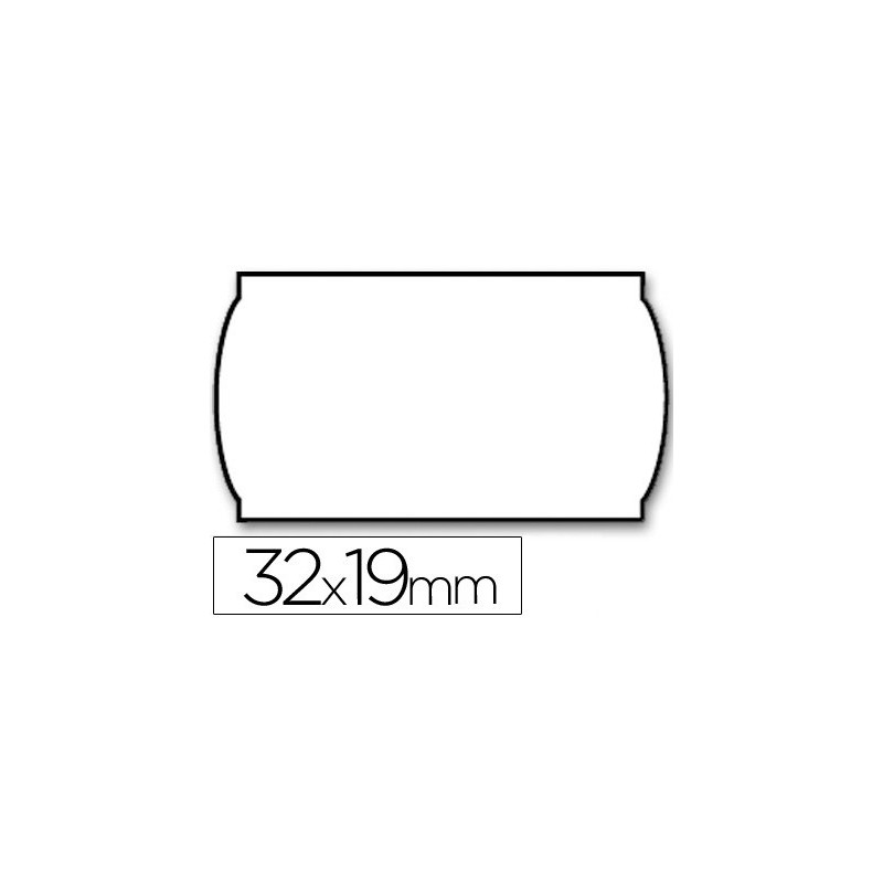 Etiquetas meto onduladas 32x19 mm blanca adh.2 rollo 1000 etiquetas