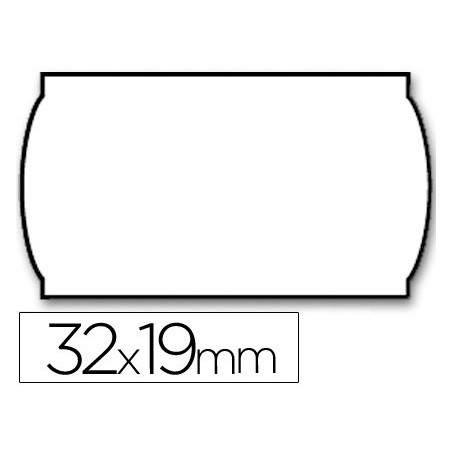 Etiquetas meto onduladas 32x19 mm blanca adh.2 rollo 1000 etiquetas