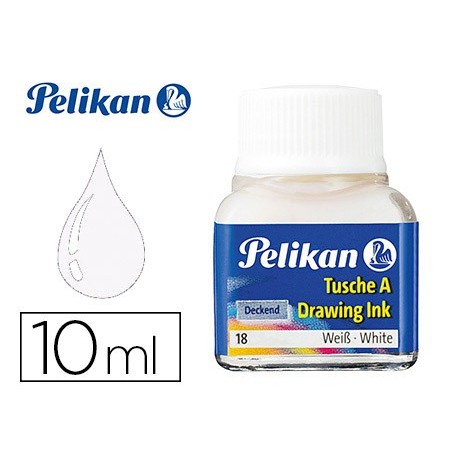 Tinta china pelikan blanco bote de 10 ml