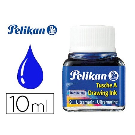 Tinta china pelikan azul ultramar bote de 10 ml