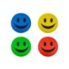 Borrador liderpapel pizarra blanca redondo 5 cm diametro magnetico cara smiley colores surtidos