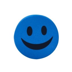 Borrador liderpapel pizarra blanca redondo 5 cm diametro magnetico cara smiley colores surtidos