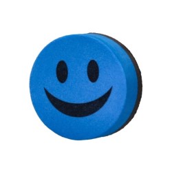 Borrador liderpapel pizarra blanca redondo 5 cm diametro magnetico cara smiley colores surtidos