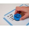 Borrador liderpapel pizarra blanca redondo 5 cm diametro magnetico cara smiley colores surtidos