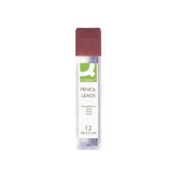 Minas q-connect grafito 0,5 mm hb estuche de 12 minas longitud 60 mm
