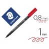 Rotulador staedtler lumocolor retroproyeccion punta de fibrapermanente 317-2 rojo punta media redonda 0.8-1 mm