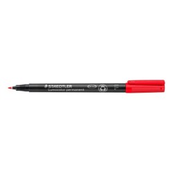 Rotulador staedtler lumocolor retroproyeccion punta de fibrapermanente 318-2 rojo punta fina redonda 0.6 mm