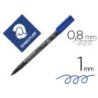 Rotulador staedtler lumocolor retroproyeccion punta de fibrapermanente 317-3 azul punta media redonda 0.8-1 mm
