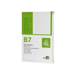 Bloc notas liderpapel cuadro 4mm b7 80 hojas 60g/m2 perforado