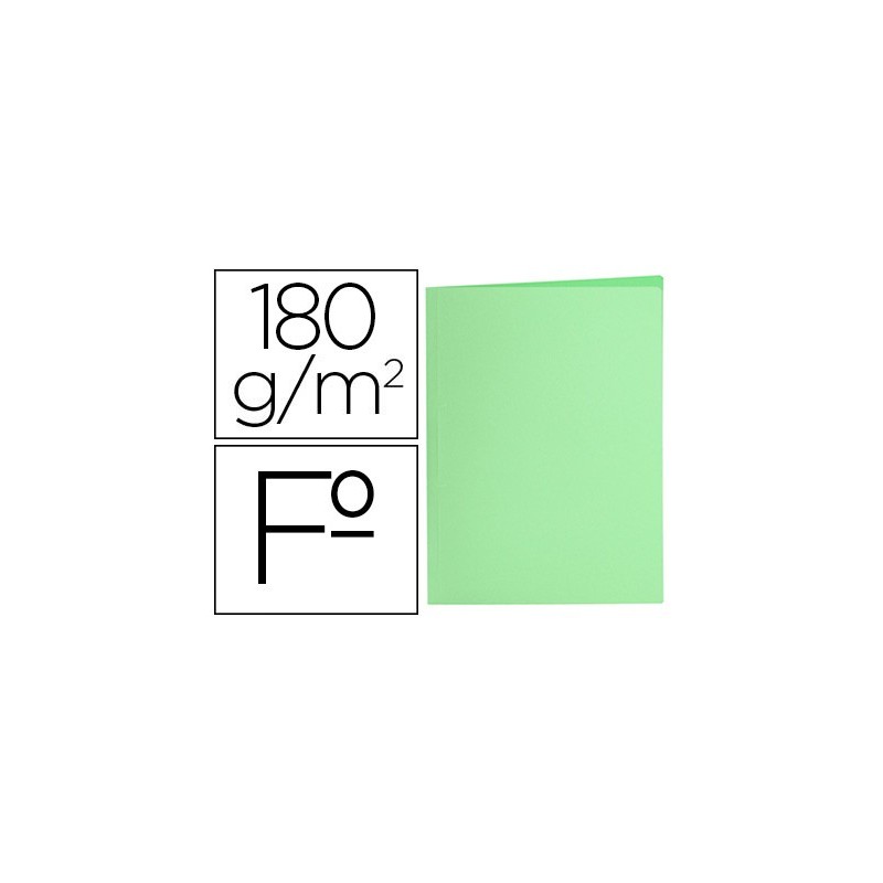 Subcarpeta liderpapel folio verde pastel 180g/m2
