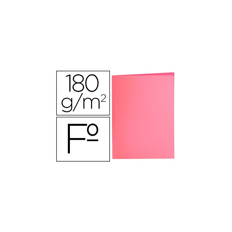 Subcarpeta liderpapel folio rosa pastel 180g/m2